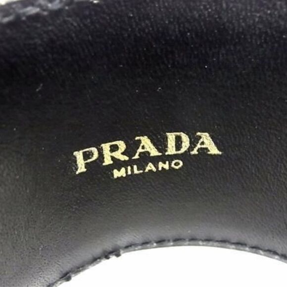 Prada -ONLY ONE- Brown Leather & Crystal Jewel Bangle Bracelet w/ Box, Authentic - Picture 6 of 7